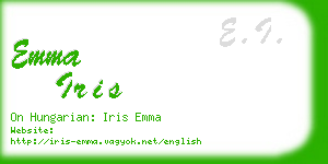 emma iris business card